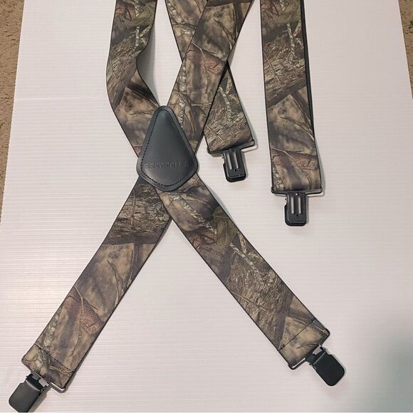Carhartt Rugged Flex Camo Mossy Oak Suspenders 2” thick 45003 46” length NWOT - Picture 2 of 11